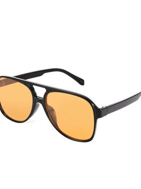 🆕 Vintage Retro 70s Plastic Aviator Sunglasses Women Men Classic Large Squared
